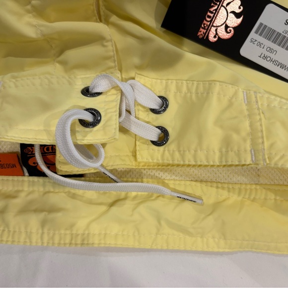 Sundek Yellow Athletic Shorts with Blue and Red Stripes - Picture 7 of 8